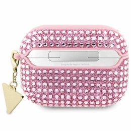 Guess GUAPHDGTPP AirPods Pro cover różowy/pink Rhinestone Triangle Charm