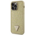 Guess GUHCP14XHDGTPD iPhone 14 Pro Max 6.7" złoty/gold hardcase Rhinestone Triangle