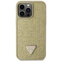 Guess GUHCP14XHDGTPD iPhone 14 Pro Max 6.7" złoty/gold hardcase Rhinestone Triangle