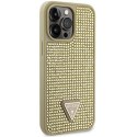 Guess GUHCP14XHDGTPD iPhone 14 Pro Max 6.7" złoty/gold hardcase Rhinestone Triangle