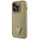 Guess GUHCP14LHDGTPD iPhone 14 Pro 6.1" złoty/gold hardcase Rhinestone Triangle