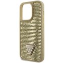 Guess GUHCP14LHDGTPD iPhone 14 Pro 6.1" złoty/gold hardcase Rhinestone Triangle