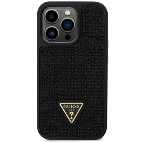 Guess GUHCP14LHDGTPK iPhone 14 Pro 6.1" czarny/black hardcase Rhinestone Triangle