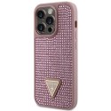 Guess GUHCP14LHDGTPP iPhone 14 Pro 6.1" różowy/pink hardcase Rhinestone Triangle