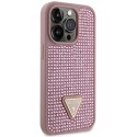 Guess GUHCP14LHDGTPP iPhone 14 Pro 6.1" różowy/pink hardcase Rhinestone Triangle