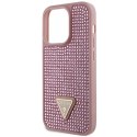 Guess GUHCP14LHDGTPP iPhone 14 Pro 6.1" różowy/pink hardcase Rhinestone Triangle