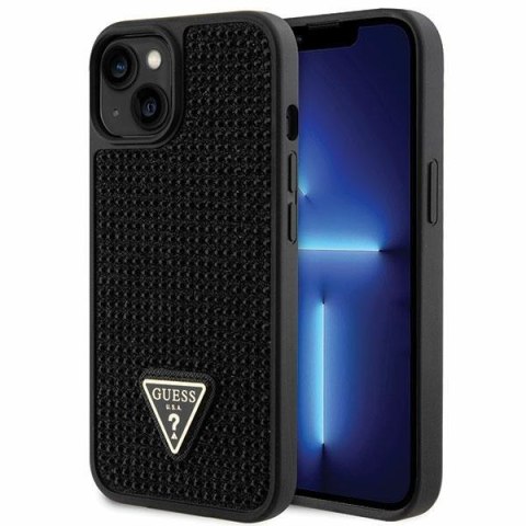 Guess GUHCP14SHDGTPK iPhone 14 6.1" czarny/black hardcase Rhinestone Triangle