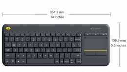 Klawiatura bezprzewodowa Logitech K400 Plus czarna