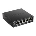 D-Link | Switch | DGS-1005P | Niezarządzany | Desktop | Porty 1 Gbps (RJ-45) w liczbie 5 | Porty PoE w liczbie 4 | Typ zasilania