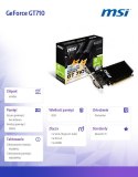 Karta graficzna GeForce GT 710 2GB DDR3 64BIT DVI/D-SUB/HDMI