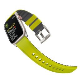 UNIQ pasek Linus Apple Watch Series 1/2/3/4/5/6/7/8/SE/SE2/Ultra 42/44/45/49mm Airosoft Silicone limonkowy/lime green