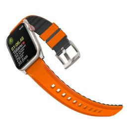 UNIQ pasek Linus Apple Watch Series 1/2/3/4/5/6/7/8/SE/SE2/Ultra 42/44/45/49mm Airosoft Silicone pomarańczowy/volt orange