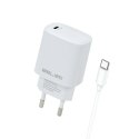 Beline Ład. siec. 1x USB-C 20W + kabel USB-C biała /white PD 3.0 BLNCW20C