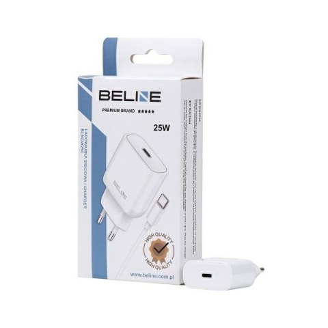 Beline Ład. siec. 1x USB-C 25W + kabel USB-C biała /white PD 3.0 BLNCW25C