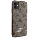 Guess GUHCN61P4SNW iPhone 11 / Xr brązowy/brown hardcase 4G Stripe