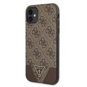 Guess GUHCN61PU4GHBR iPhone 11 6,1" / Xr 6,1" brązowy/brown hardcase 4G Triangle Collection