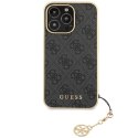 Guess GUHCP14XGF4GGR iPhone 14 Pro Max 6.7" szary/grey hardcase 4G Charms Collection