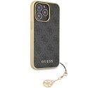 Guess GUHCP14XGF4GGR iPhone 14 Pro Max 6.7" szary/grey hardcase 4G Charms Collection