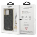 Guess GUHCP14XGF4GGR iPhone 14 Pro Max 6.7" szary/grey hardcase 4G Charms Collection