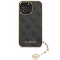 Guess GUHCP14LGF4GGR iPhone 14 Pro 6,1" szary/grey hardcase 4G Charms Collection