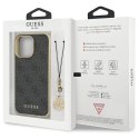 Guess GUHCP14LGF4GGR iPhone 14 Pro 6,1" szary/grey hardcase 4G Charms Collection