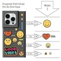 Zestaw Etui Pinit Dynamic + Emoji Pin iPhone 14 Plus 6.7" czarny/black wzór 1