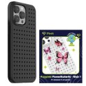 Zestaw Etui Pinit Dynamic + Flower/ Butterfly Pin iPhone 14 Pro Max 6.7" czarny/black wzór 1