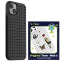 Zestaw Etui Pinit Dynamic + Tattoo Pin iPhone 14 6.1" czarny/black wzór 2