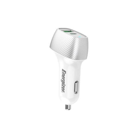 Energizer Ultimate - Ładowarka samochodowa USB-C & USB-A 38W PD + QC3.0 (Biały / Srebrny)