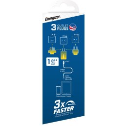 Energizer Ultimate - Ładowarka sieciowa Multiplug EU / UK / US GaN 20W PD (Zielony)