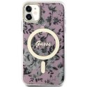 Guess GUHMN61HCFWSP iPhone 11 / Xr 6.1" różowy/pink hardcase Flower MagSafe