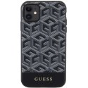 Guess GUHMN61HGCFSEK iPhone 11 / Xr 6.1" czarny/black hardcase GCube Stripes MagSafe