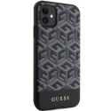 Guess GUHMN61HGCFSEK iPhone 11 / Xr 6.1" czarny/black hardcase GCube Stripes MagSafe