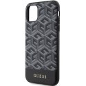 Guess GUHMN61HGCFSEK iPhone 11 / Xr 6.1" czarny/black hardcase GCube Stripes MagSafe