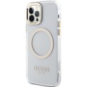 Guess GUHMP12MHTRMD iPhone 12/12 Pro 6.1" złoty/gold hardcase Metal Outline Magsafe