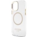 Guess GUHMP12MHTRMD iPhone 12/12 Pro 6.1" złoty/gold hardcase Metal Outline Magsafe