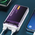 WEKOME WP-353 Vanguard Series - Power bank 10000 mAh PD 20W + QC 22.5W (Fioletowy / Przezroczysty)