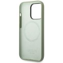 Guess GUHMP14XSBPLA iPhone 14 Pro Max 6.7" zielony/khaki hard case Silicone Logo Plate MagSafe