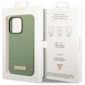 Guess GUHMP14XSBPLA iPhone 14 Pro Max 6.7" zielony/khaki hard case Silicone Logo Plate MagSafe