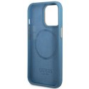 Guess GUHMP14LU4GPRB iPhone 14 Pro 6.1" niebieski/blue hard case 4G Logo Plate MagSafe