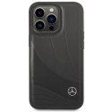 Mercedes MEHCP14X8ROLK iPhone 14 Pro Max 6,7" czarny/black hardcase Leather Wave Patern