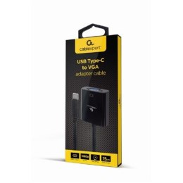 Cablexpert | Kabel przejściowy z USB typu C na VGA | A-CM-VGAF-01 | Czarny | USB typu C | VGA | 0,15 m