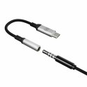 3MK Adapter USB-C - Jack 3,5 mm czarny/black
