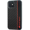 Audi Carbon Fiber Stripe iPhone 12/12 Pro 6.1" czarny/black hardcase AUS-TPUPCIP12P-R8/D1-BK