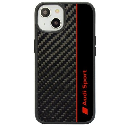 Audi Carbon Fiber Stripe iPhone 14 6.1" czarny/black hardcase AUS-TPUPCIP14-R8/D1-BK