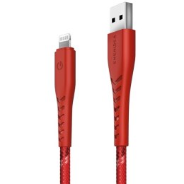 ENERGEA kabel Nyloflex USB - Lightning Charge and Sync C89 MFI 1.5m czerwony/red