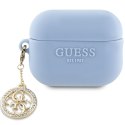 Guess GUAP23DSLGHDB AirPods Pro 2 cover niebieski/blue 3D Rubber 4G Diamond Charm