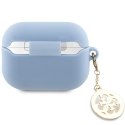 Guess GUAP23DSLGHDB AirPods Pro 2 cover niebieski/blue 3D Rubber 4G Diamond Charm
