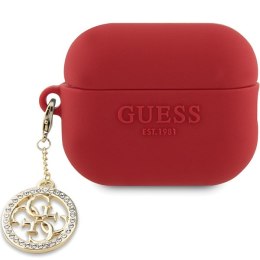 Guess GUAP23DSLGHDF AirPods Pro 2 cover czerwony/fuschia 3D Rubber 4G Diamond Charm