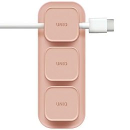 UNIQ Pod Mag magnetyczny organizer do kabli + baza różowy/blush pink